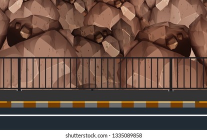 road on the rock mountain