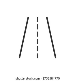 Road outline icon. Vector illustration.