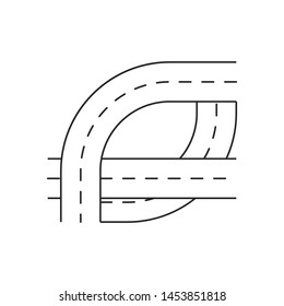 Road Overpass  vector. web and for mobile icon