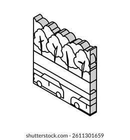 road park isometric icon vector. road park sign. isolated symbol illustration