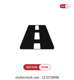 Road perspective icon vector