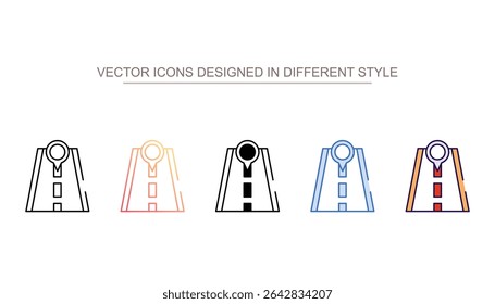 Diseño de icono de Road Pin con fondo blanco Ilustración de stock
