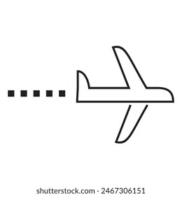 road plane icon vector design. airplane road sign icon vector design