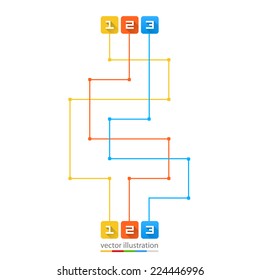 Road point information. Vector illustration