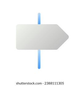 Road pointer flat gradient two-color ui icon. Arrow direction. GPS navigation. Place on street. Simple filled pictogram. GUI, UX design for mobile application. Vector isolated RGB illustration
