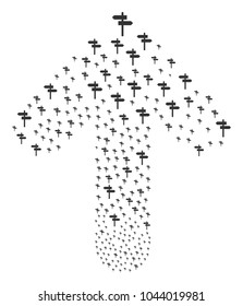Road Pointer illustration done in the collection of forward direction arrow. Up pointer arrow figure designed from road pointer icons.
