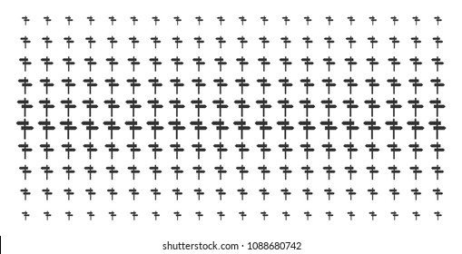 Road pointer  sign icon halftone pattern, designed for backgrounds, covers, templates and abstract effects. Vector road pointer sign symbols arranged into halftone matrix.