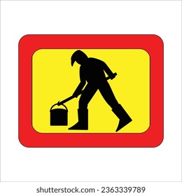 diseño de símbolo de trabajo de proyecto de carretera icono ilustración de vector