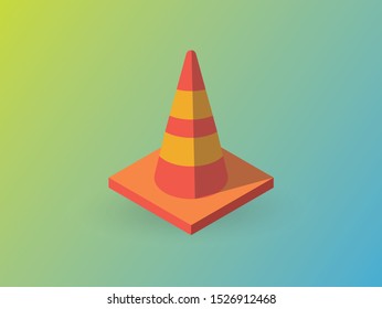 Road puppets icon. Isometric of Road puppets vector icon for web design isolated on colorful background