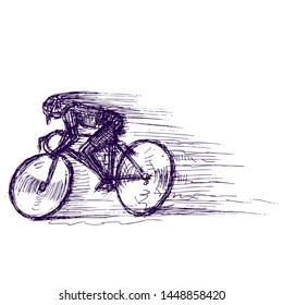 road race, bicycle sports doodle