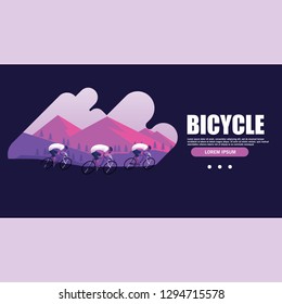 ROAD RACE BIKE WITH MOUNTAIN BACKGROUND