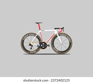 Road race bike vector illustration. Racing bicycle design concept