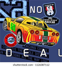 road race club,car racing illustration