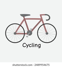 Ilustración vectorial de bicicleta de carreras