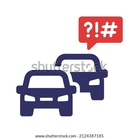 Road rage icon. Road Rage symbol vector isolated on white background.