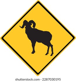 Ein Warnschild für Straßenverkehrsrammen