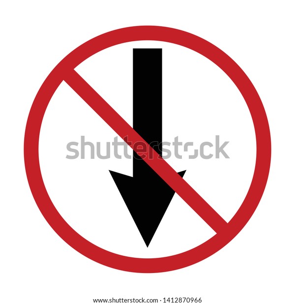 Road red sign on\
white background. Road traffic control.Lane usage. Regulatory sign.\
Stop and yield. Street.