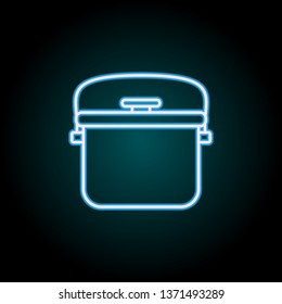 road refrigerator neon icon. Elements of Camping set. Simple icon for websites, web design, mobile app, info graphics on dark gradient background
