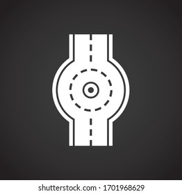 Road related icon on background for graphic and web design. Creative illustration concept symbol for web or mobile app.