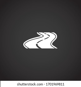 Road related icon on background for graphic and web design. Creative illustration concept symbol for web or mobile app.