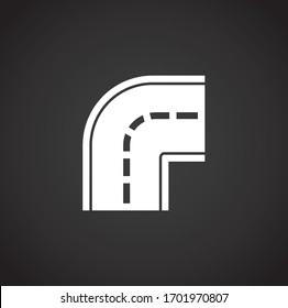 Road related icon on background for graphic and web design. Creative illustration concept symbol for web or mobile app.