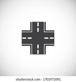 Road related icon on background for graphic and web design. Creative illustration concept symbol for web or mobile app.