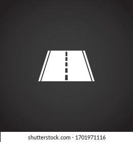Road related icon on background for graphic and web design. Creative illustration concept symbol for web or mobile app.