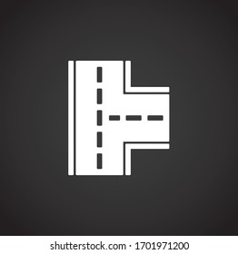 Road related icon on background for graphic and web design. Creative illustration concept symbol for web or mobile app.