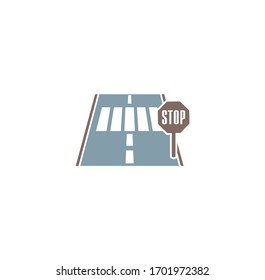 Road related icon on background for graphic and web design. Creative illustration concept symbol for web or mobile app.