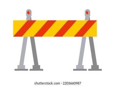 Road repair barrier. Vector illustration