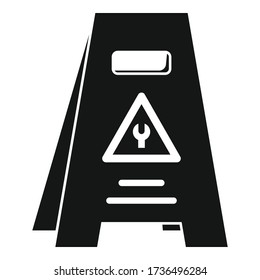 Road repair panel icon. Simple illustration of road repair panel vector icon for web design isolated on white background