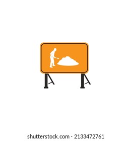 Road repair sign vector icon,illustration symbol design