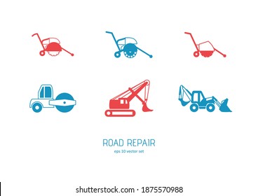 Road repair - vector icon. Symbol for web, infographics, print design and mobile UX UI kit. Vector illustration, EPS10.