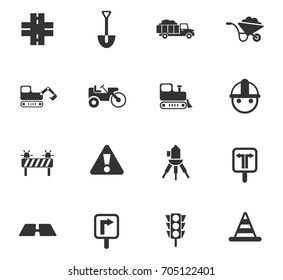 road repairs vector icons for web and user interface design