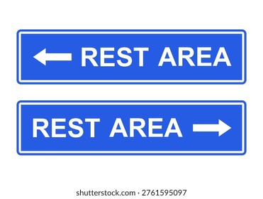 Road Rest Area Sign Arrow Direction Highway Service Information Icon