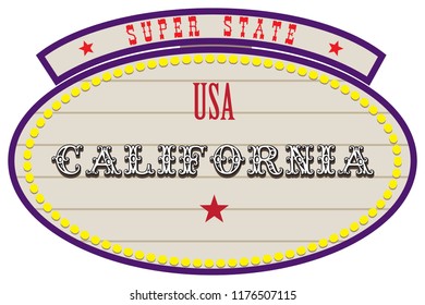Road Retro Index Super State USA - California