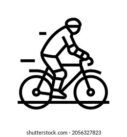 road riding line icon vector. road riding sign. isolated contour symbol black illustration
