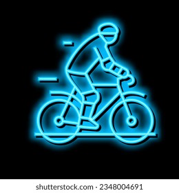 road riding neon light sign vector. road riding illustration