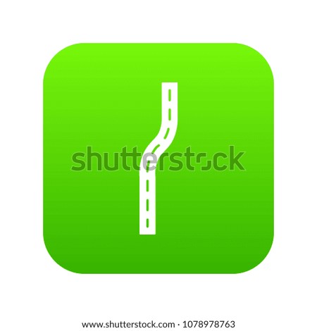 Road to righticon green vector isolated on white background