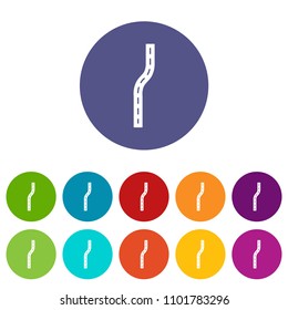Road to righticons color set vector for any web design on white background