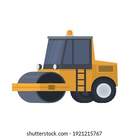 Carretera. Equipo de construcción, ilustración vectorial