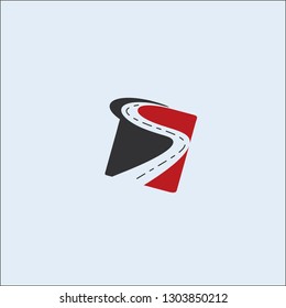 Road / River / Creek logo design inspiration, Road logo - Vector 