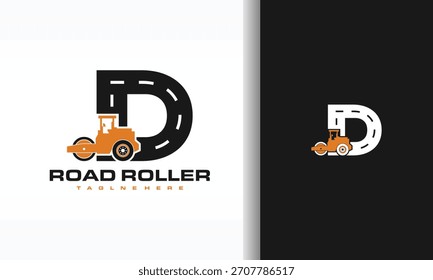 Road Roller D Letter Logo Design