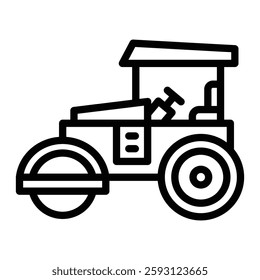 Road Roller Glyph Icon Design For Personal nad Commercial Use