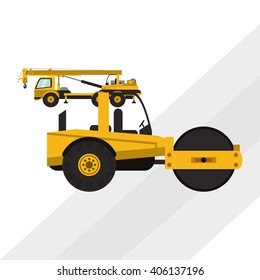 road roller graphic design , editable graphic