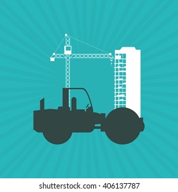 road roller graphic design , editable graphic