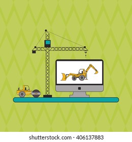 road roller graphic design , editable graphic