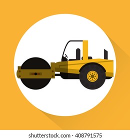 road roller graphic design , editable graphic, industrial transport machine concept
