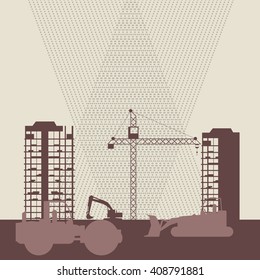 road roller graphic design , editable graphic