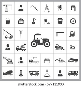 Road roller icon. Construction icons universal set for web and mobile